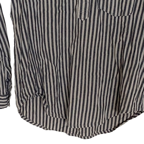 Isabel Marant Etoile Striped 1/4 Button Cotton Shirt, Size 38/US 6 - Picture 6 of 10